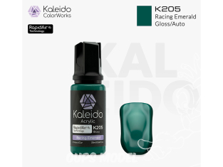 Kaleido Colorworks peinture acrylique K205 Emeraude racing brillant - Racing Emerald gloss 20ml