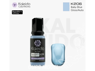 Kaleido Colorworks peinture acrylique K206 Bleu bébé brillant - Baby blue gloss 20ml