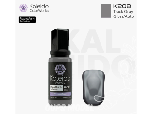 Kaleido Colorworks peinture acrylique K208 Gris trace brillant - Trace gray gloss 20ml