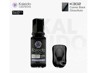 Kaleido Colorworks peinture acrylique K302 Noir cosmique nacré - Cosmic black pearl 20ml
