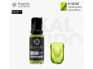 Kaleido Colorworks peinture acrylique K306 Vert verde métallisé - Verde green Metallic 20ml