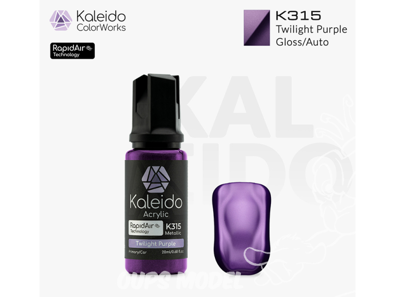 Kaleido Colorworks peinture acrylique K315 Violet crépuscule métallisé - Twilight purple Metallic 20ml