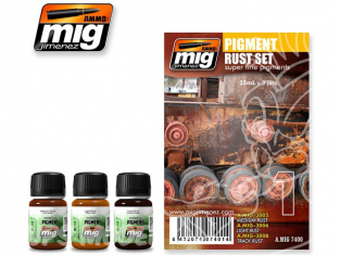 MIG pigments 7400 Set pigments rouille 3 x 35ml