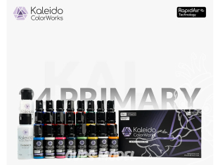 Kaleido Colorworks peinture acrylique 48689 Set de 24 couleurs primaires 24 x 20ml
