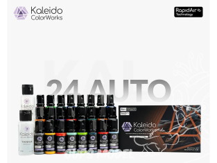 Kaleido Colorworks peinture acrylique 48702 Set de 24 couleurs Auto 24 x 20ml