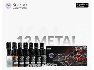 Kaleido Colorworks peinture acrylique 48719 Set de 12 couleurs métallisées 12 x 20ml Kaleido Colorworks peinture acrylique 48719 Set de 12 couleurs métallisées 12 x 20ml
