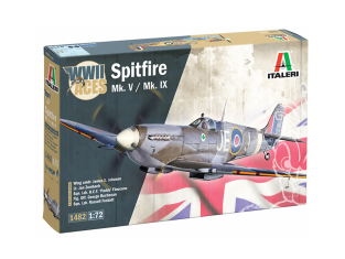Italeri maquette avion 1482 Spitfire Mk.V Mk.IX Aces 1/72