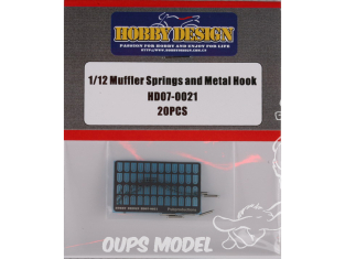 Hobby Design amélioration HD07-0021 Ressorts de silencieux et crochets x20 1/12