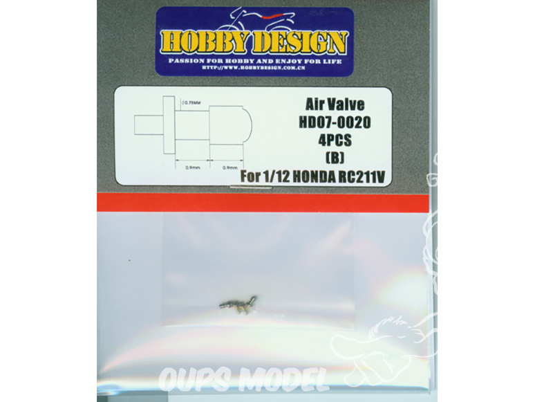 Hobby Design amélioration HD07-0020 Valves d'air Honda RC211V Type B x4 1/12
