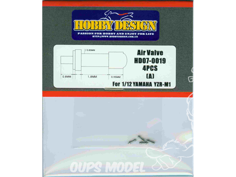 Hobby Design amélioration HD07-0019 Valves d'air Yamaha YZR-M1 Type A x4 1/12