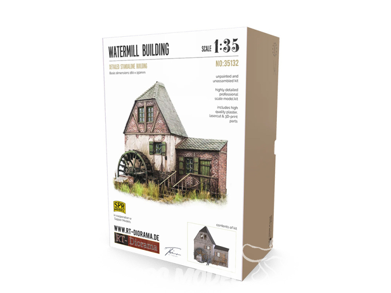 RT-Diorama 35132 Le bâtiment du moulin à eau 1/35