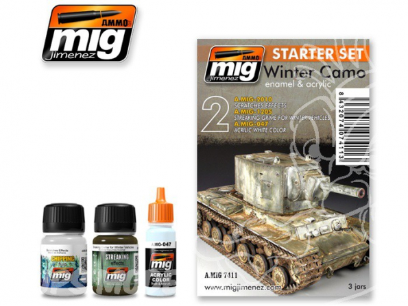 MIG peinture 7411 Set de départ Camouflage Hiver