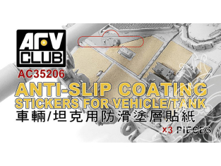 afv club maquette militaire ac35206 AUTOCOLLANTS ANTIDÉRAPANTS POUR VÉHICULES CHAR AVIONS NAVIRES 1/35