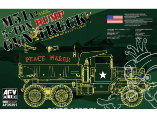 AFV maquette militaire 35351 M51A2 5-ton 6x6 dump gun truck 1/35