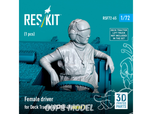 ResKit Figurine RSF72-0065 Pilote femme de tracteur de pont A/S32A-49 Scène 1 1pièce imprimée en 3D 1/72