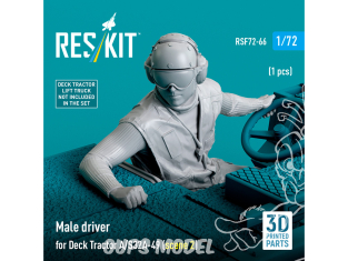 ResKit Figurine RSF72-0066 Pilote femme de tracteur de pont A/S32A-49 Scène 2 1pièce imprimée en 3D 1/72