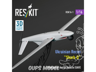 ResKit kit RSK16-0001 Drone de reconnaissance ukrainien  Shark-D impression 3D 1/16
