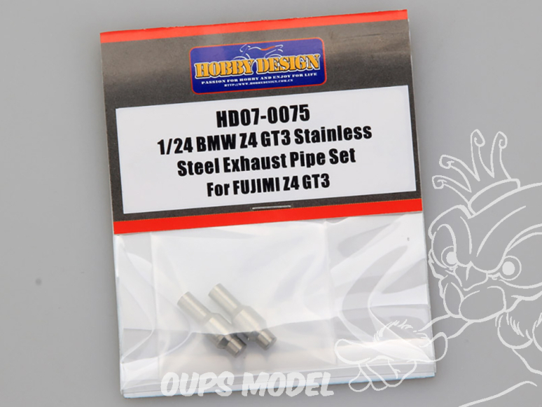 Hobby Design amélioration HD07-0075 Echappement Bmw Z4 GT3 Fujimi 1/24