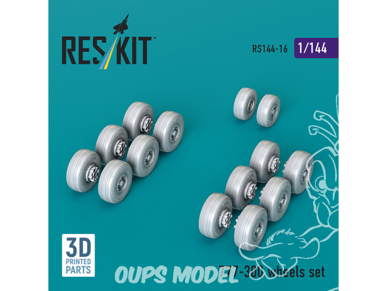 ResKit kit d'amelioration Avion RS144-0016 Jeu de roues 777-300 imprimées en 3D 1/144