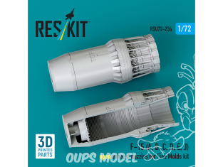 ResKit amelioration RSU72-0234 Tuyères d'échappement ouvertes F-15 Eagle Strike Eagle A,B,C,D,E,J kit FineMolds 1/72