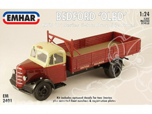 Emhar maquette camion 2401 Bedford OLBD LWB O Serie Camion plateau a ridelles 5 tonnes 1/24