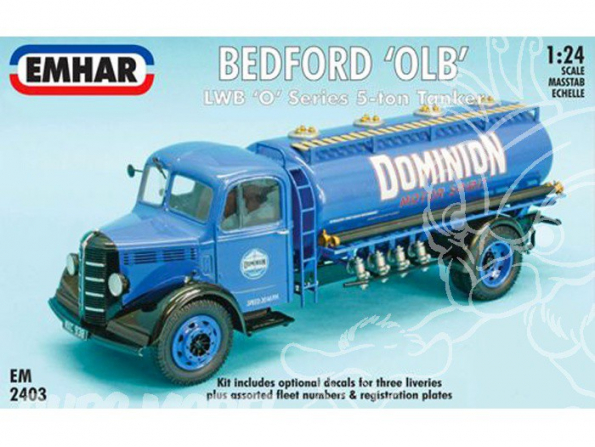 Emhar maquette camion 2403 Bedford OLB LWB O Series Camion citerne 5 tonnes 1/24