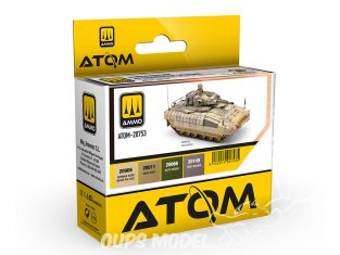 MIG peinture Atom 20753 Set Schéma Bundeswehr en Afghanistan 4 x 20ml