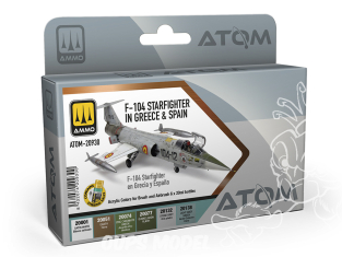 MIG peinture Atom 20930 Set avions F-104 Starfigher en Grèce et Espagne 6 x 20ml