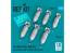 ResKit kit RS72-0545 Bombes AN-M64 6 pièces 500 lbs pour tous les USAF et RAF WWII guerre de Corée 1/72