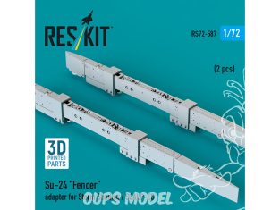 ResKit kit RS72-0587 Adaptateur Su-24 « Fencer » pour Storm Shadow SCALP-EG, 2 pièces imprimées en 3D 1/72