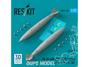 ResKit kit RS72-0524 Mk.84 avec bombes BSU-36/B 2 pièces imprimées en 3D 1/72