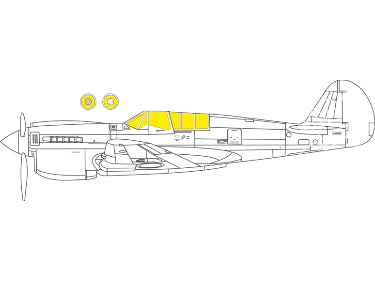 Eduard Express Mask EX1151 Kittyhawk Mk.V TFace Eduard 1/48