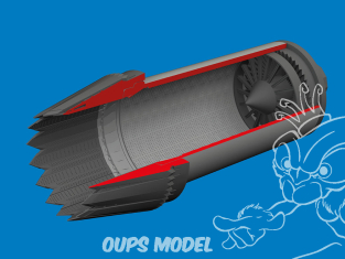 Eduard kit d'amelioration brassin Print 672430 Tuyère F-35C Tamiya 1/72