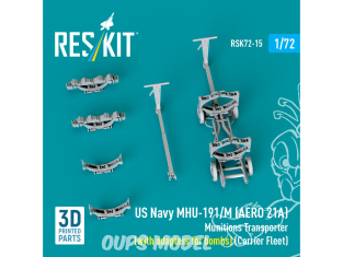 ResKit kit RSK72-0018 TRACTEUR COURT DE PONT A/S32A-49 DE L'US NAVY MODÈLE IMPRIMÉ EN 3D 1/72