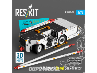 ResKit kit RSK72-0019 TRACTEUR LONG DE PONT A/S32A-49 DE L'US NAVY MODÈLE IMPRIMÉ EN 3D 1/72