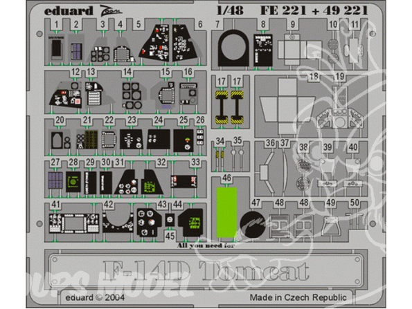 EDUARD photodecoupe avion 49221 F-14D Tomcat 1/48