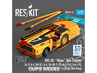ResKit kit RSK72-0021 Tracteur de remorquage MD-3B « Mule » kit de modèle imprimé en 3D 1/72