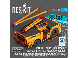 ResKit kit RSK72-0022 Tracteur de remorquage MD-3T « Mule » kit de modèle imprimé en 3D 1/72