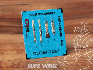 Eduard Space décalques 3D 3DL48257 Harnais F6F 1/48