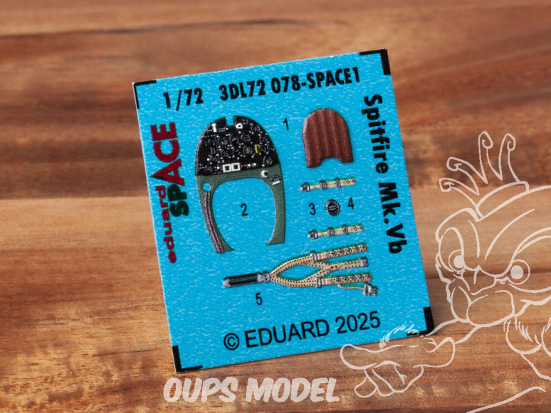 Eduard Space décalques 3D 3DL72078 Spitfire Mk.Vb Eduard 1/72