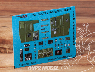 Eduard Space décalques 3D 3DL72079 B-24D Nez et compartiment radio Airfix 1/72