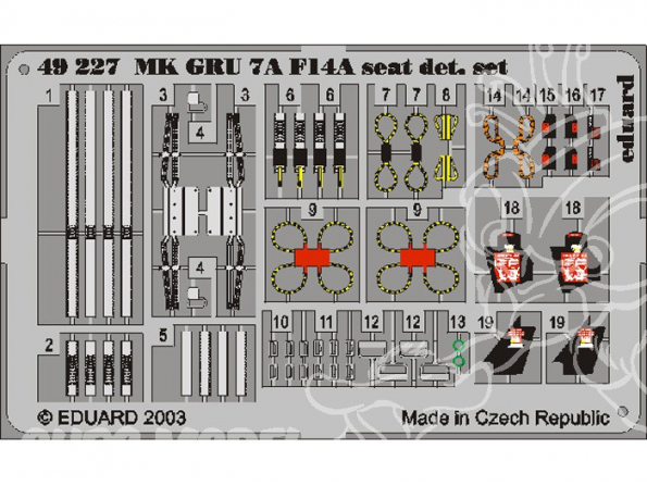 EDUARD photodecoupe avion 49227 Siege ejectable F-14A 1/48