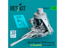 ResKit RSU35-0072 Mitrailleuse M230 pour AH-64 Apache en position de vol, imprimée en 3D kit Trumpeter 1/35