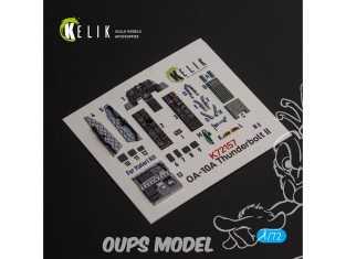 Kelik Autocollants 3D K72157 OA-10A Thunderbolt intérieures pour kit Italeri 1/72