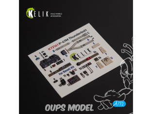 Kelik K72161 P-47M Thunderbolt autocollant 3D intérieures pour maquette Revell 1/72