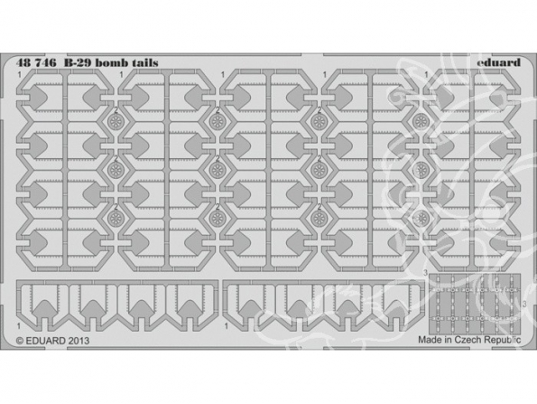 EDUARD photodecoupe avion 48746 Queues de bombes B-29 1/48