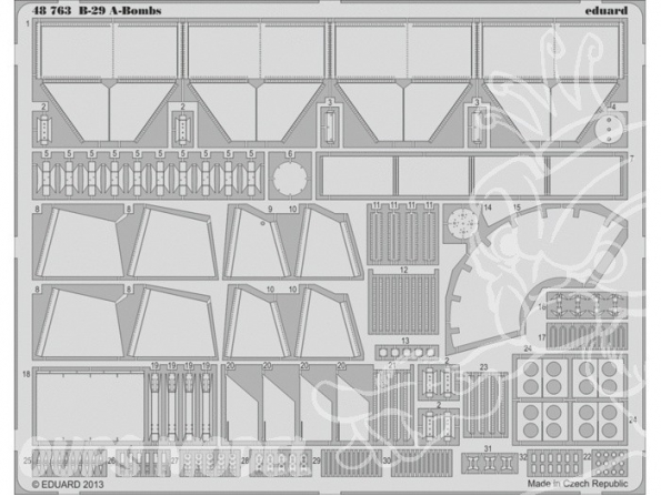 EDUARD photodecoupe avion 48763 Bombes B-29 A 1/48