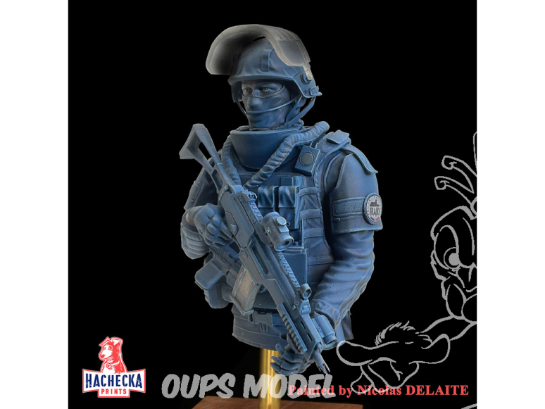 Hachecka Prints HKP-10-02-10 Buste BRI / GIGN / RAID 01 1/10