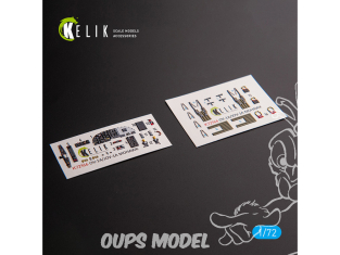 Kelik K72166 Autocollant intérieur OV-1A/JOV-1A MOHAWK kit clear prop 1/72
