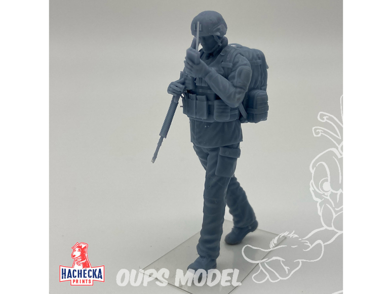 Hachecka Prints figurine HKP-09-03-35 Soldat Français moderne 03 1/35